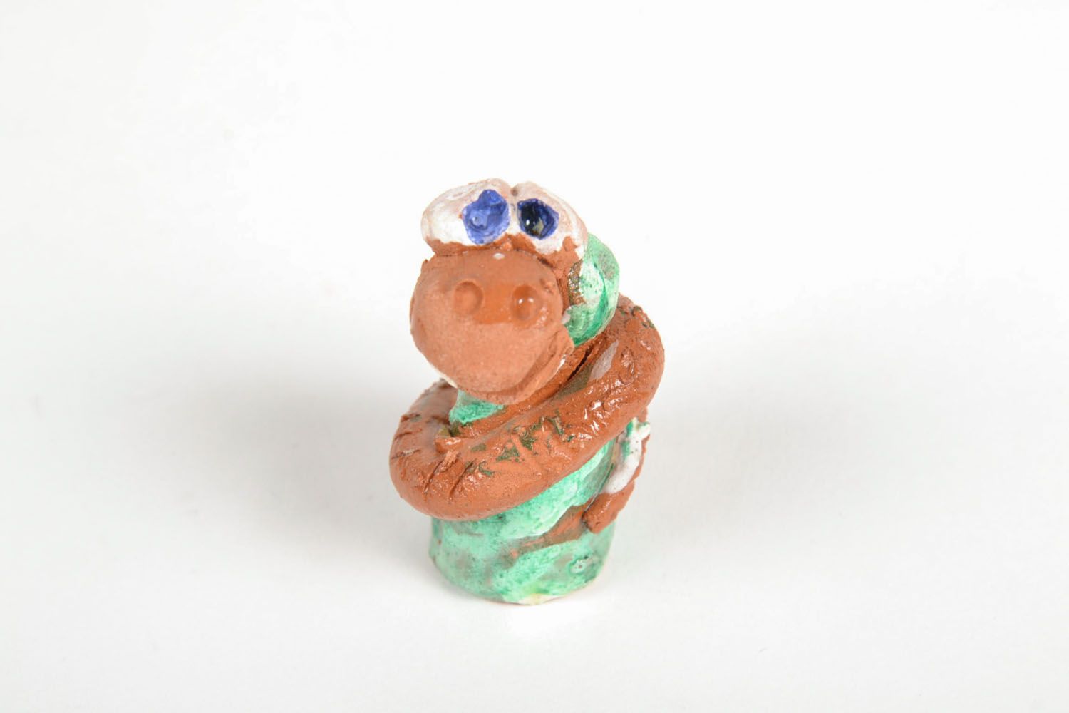 Figurine serpent artisanale en terre cuite  photo 2