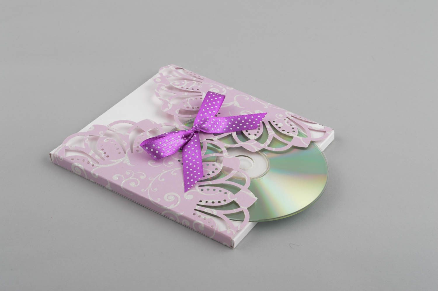 Enveloppe cadeau papier design Enveloppe fait main blanc violet Idée cadeau photo 2
