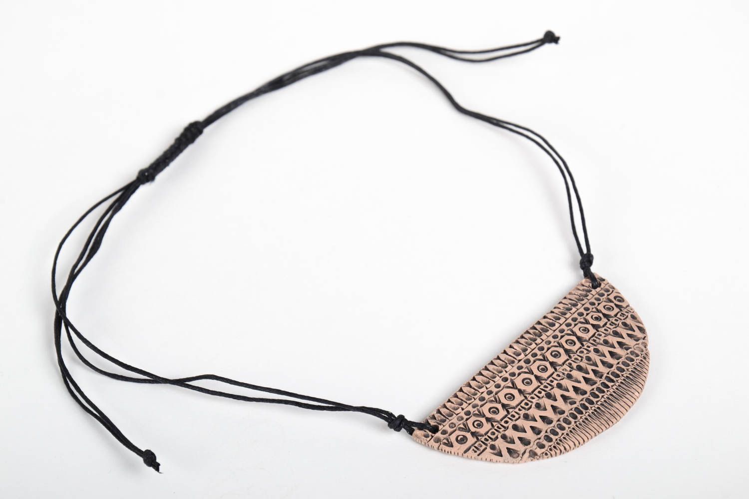 Unusual pendant ceramic neck accessory handmade designer pendant women gift photo 5