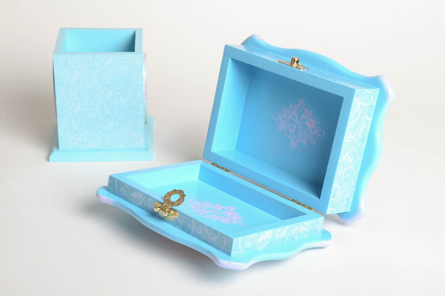 Handmade unusual box designer beautiful accessories stylish stand for pens photo 4