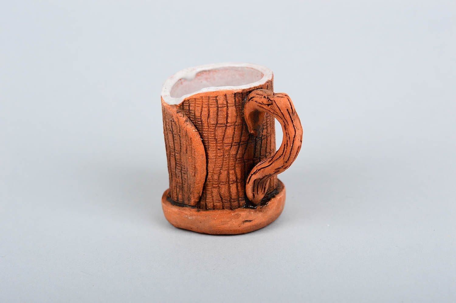 Originelle Tasse handmade Keramik Geschirr Küchen Zubehör mit Glasur bemalt  foto 3