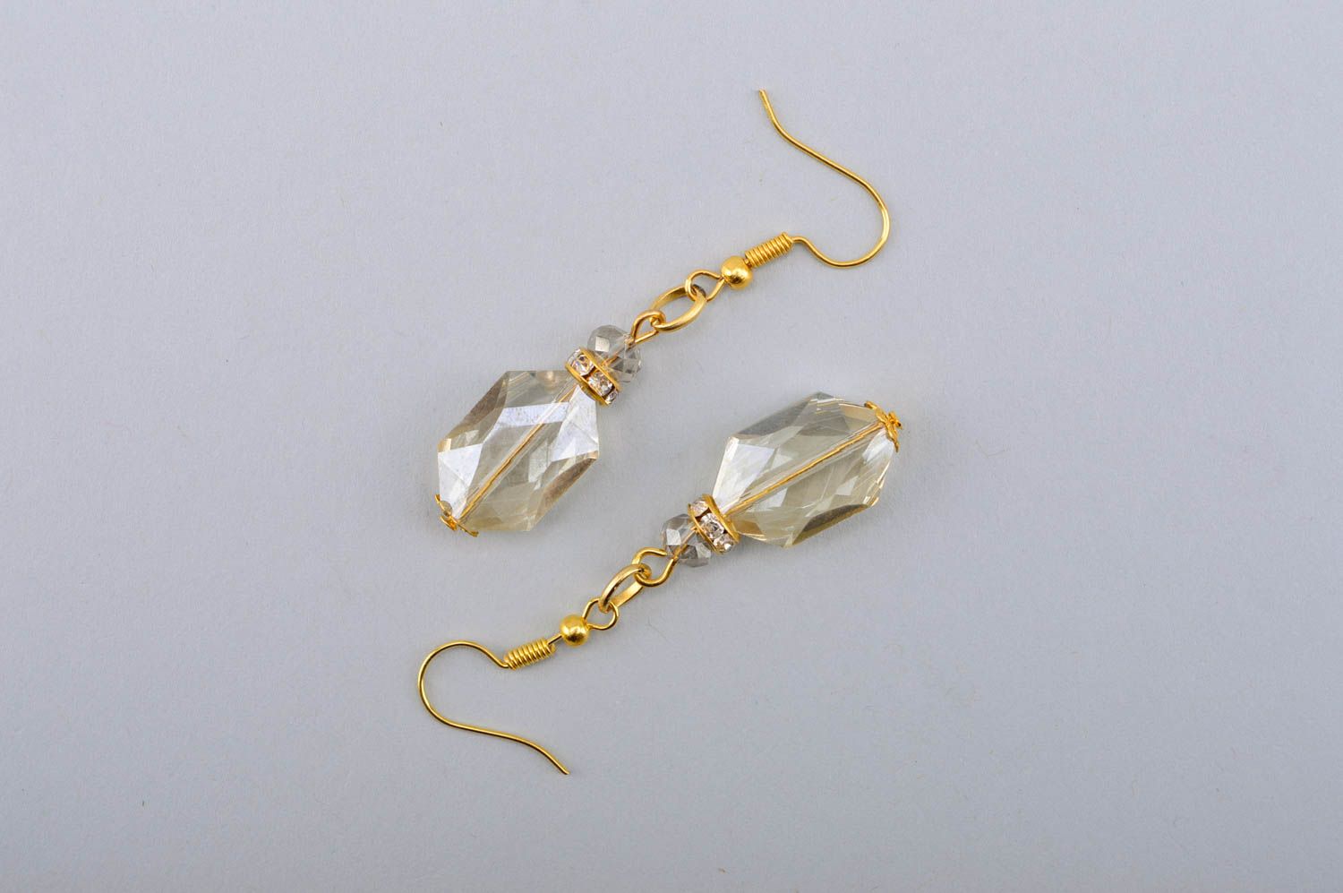 Unusual handmade beaded earrings crystal earrings fashion accessories for girls photo 5