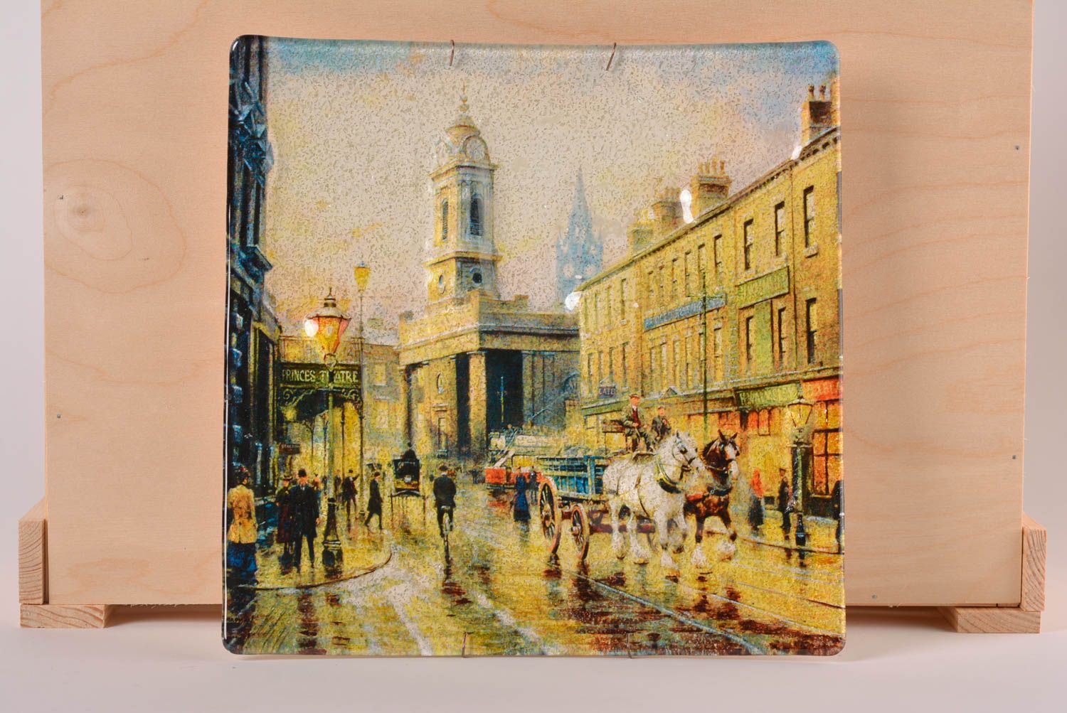 Assiette décorative fait main Décoration murale verre fresque Cadeau original photo 1