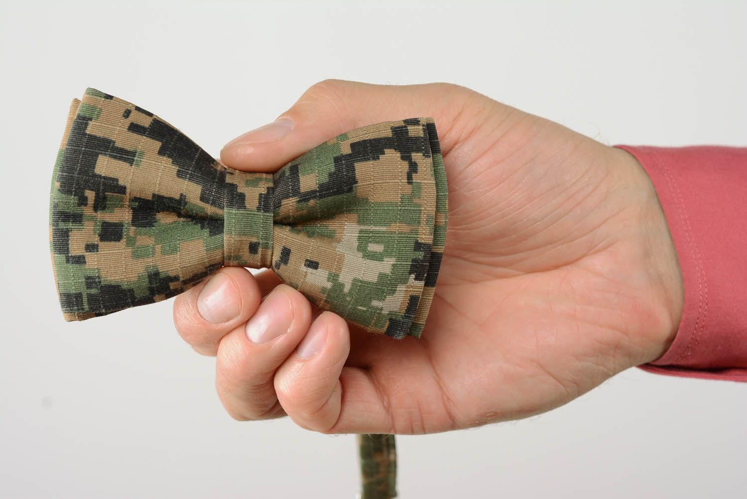 Textile bow tie Camouflage photo 5