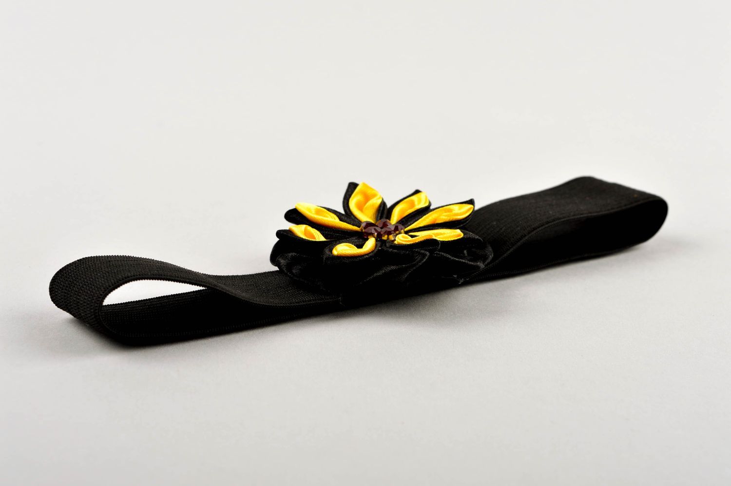 Banda con flor para el cabello artsanal regalo original accesorio para bebés foto 3
