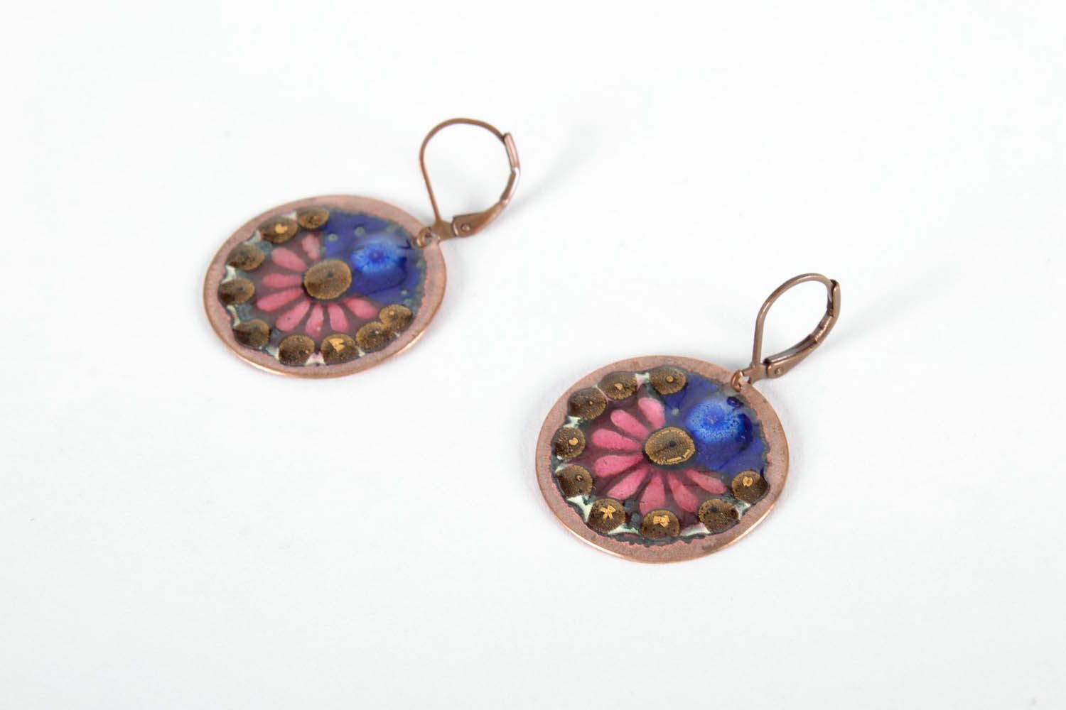 Copper earrings photo 1