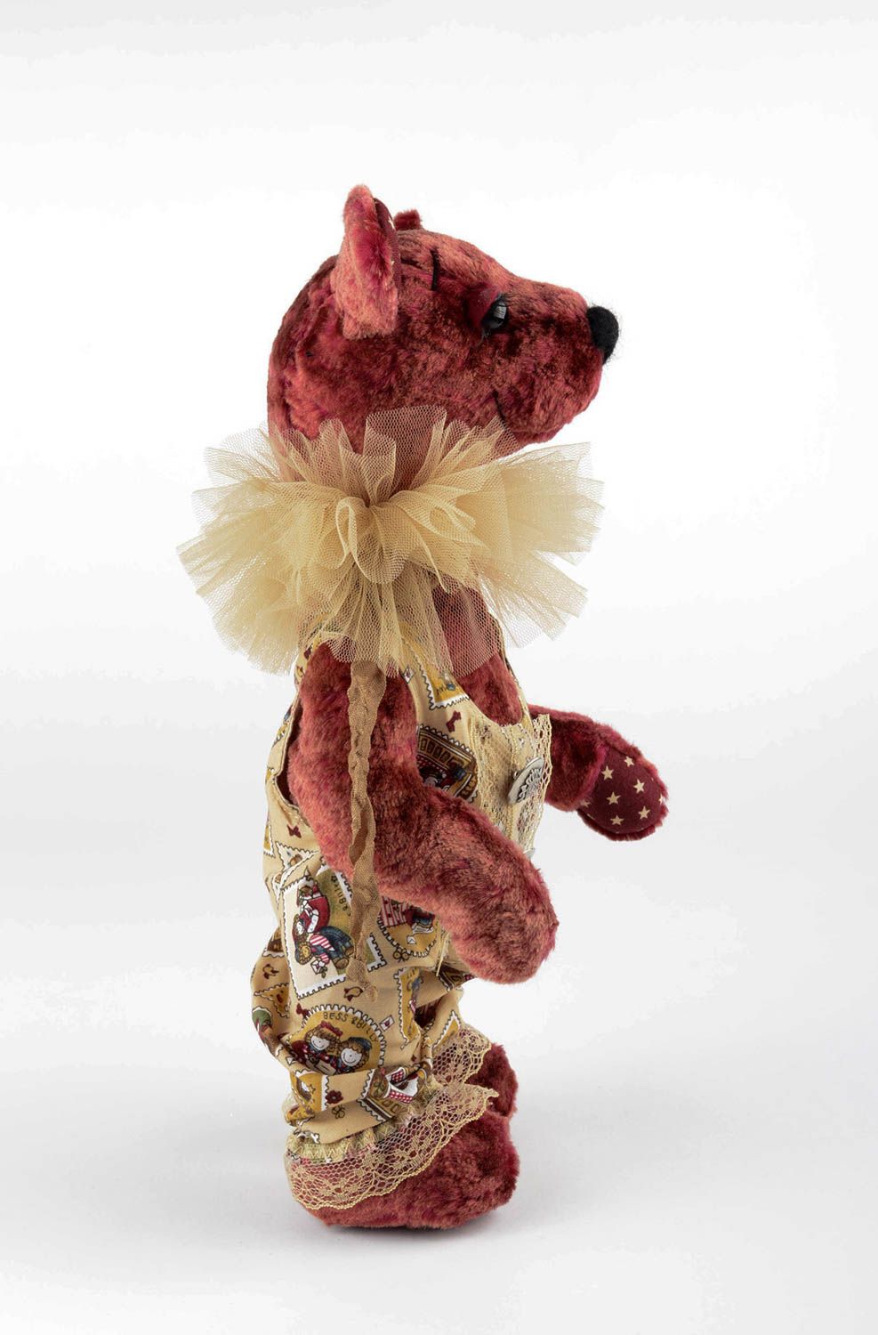 Kuscheltier Bär handmade Deko Idee Designer Geschenk Kleinkinder Spielzeug schön foto 3