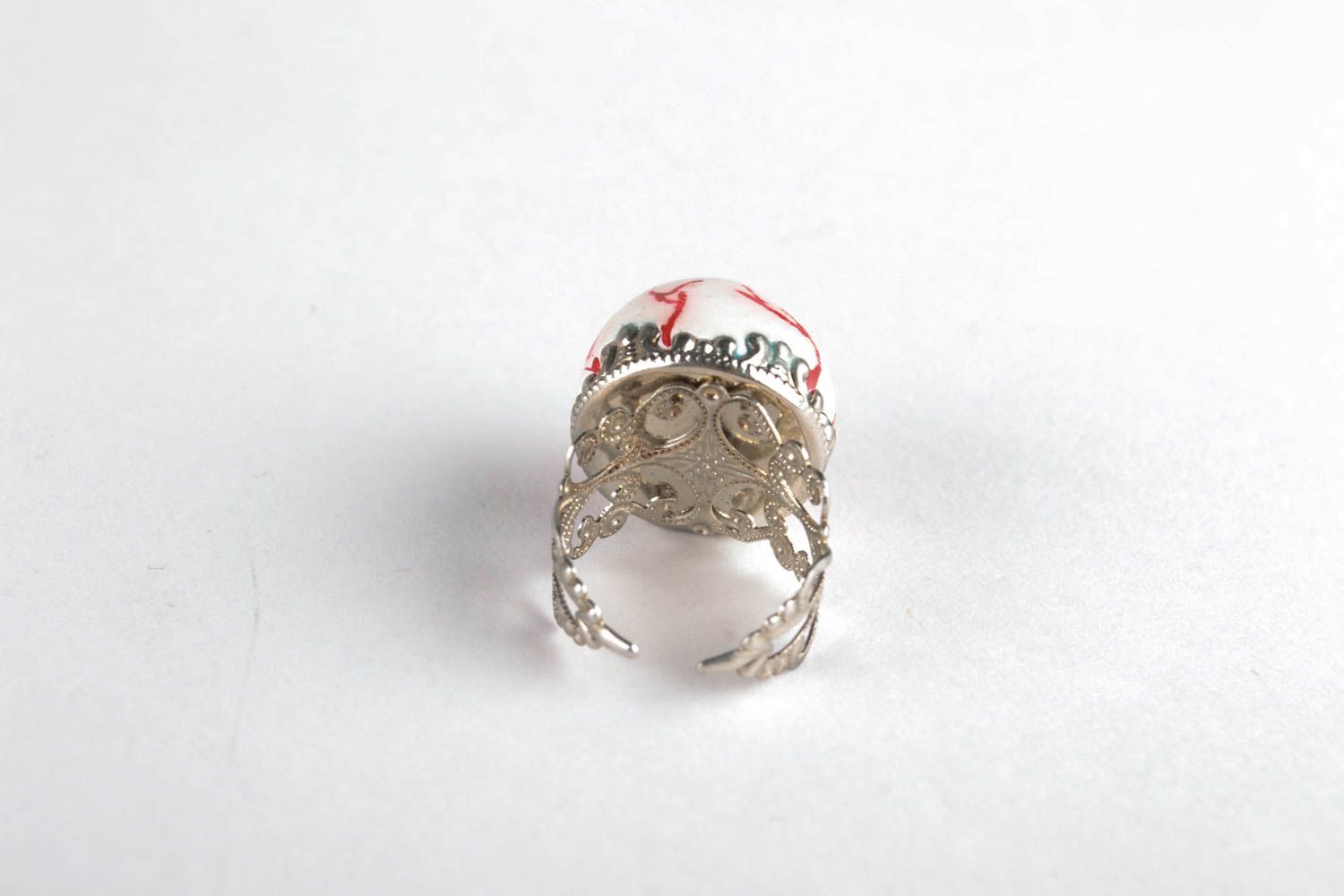 Anello da donna fatto a mano anello di metallo per Halloween accessori originali foto 3