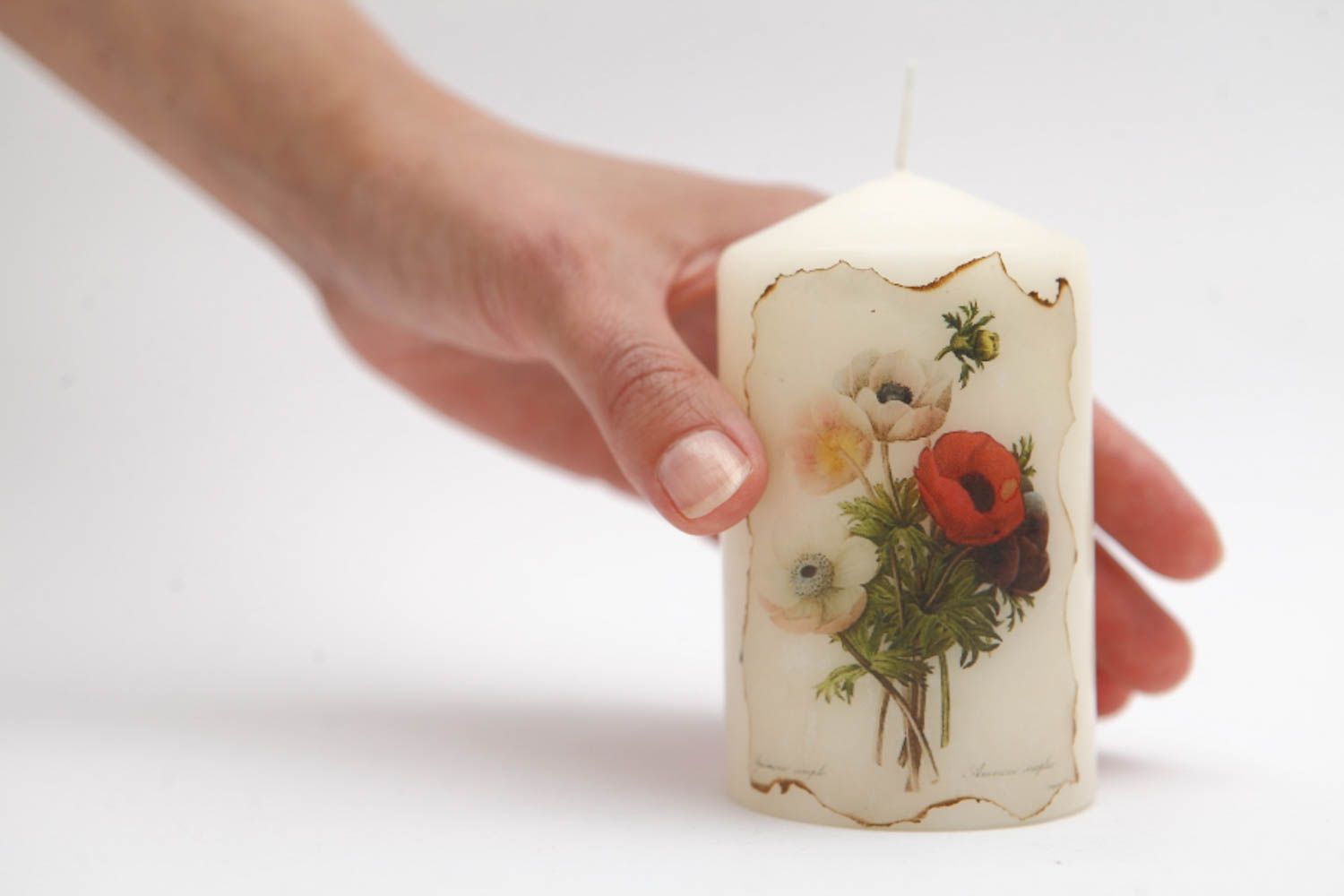 Vela de parafina hecha a mano elemento decorativo regalo original para amiga foto 2