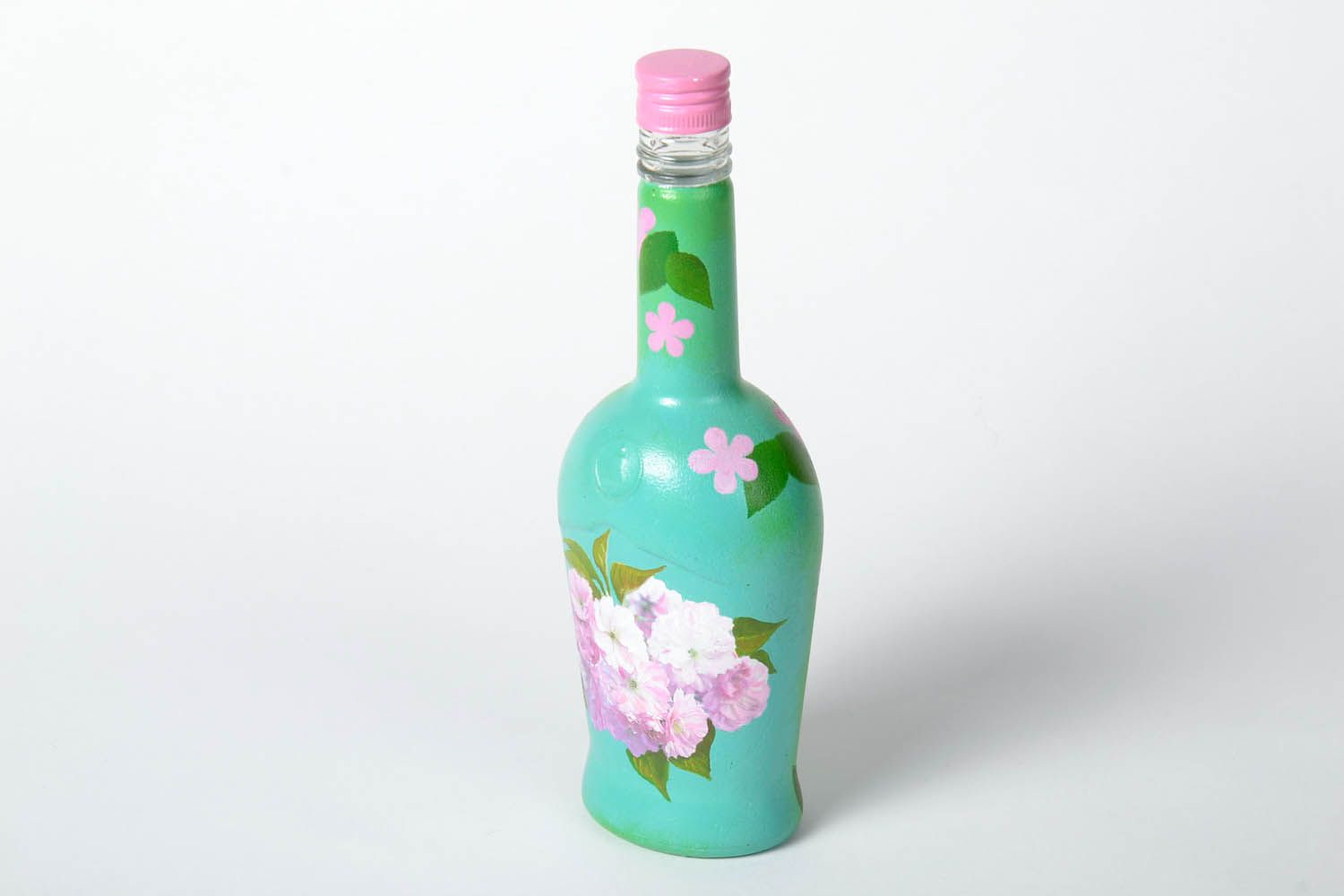 Botella decorativa en estilo decoupage foto 2