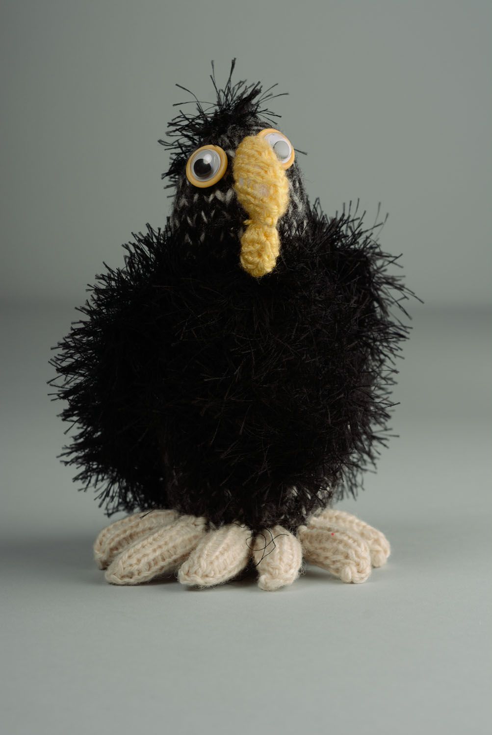 Handmade crochet toy Little Raven photo 1