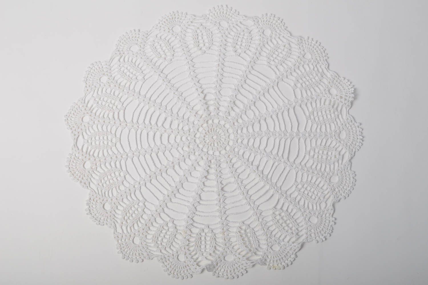 Handmade openwork napkin round crocheted napkin home decor ideas lace napkin  photo 2