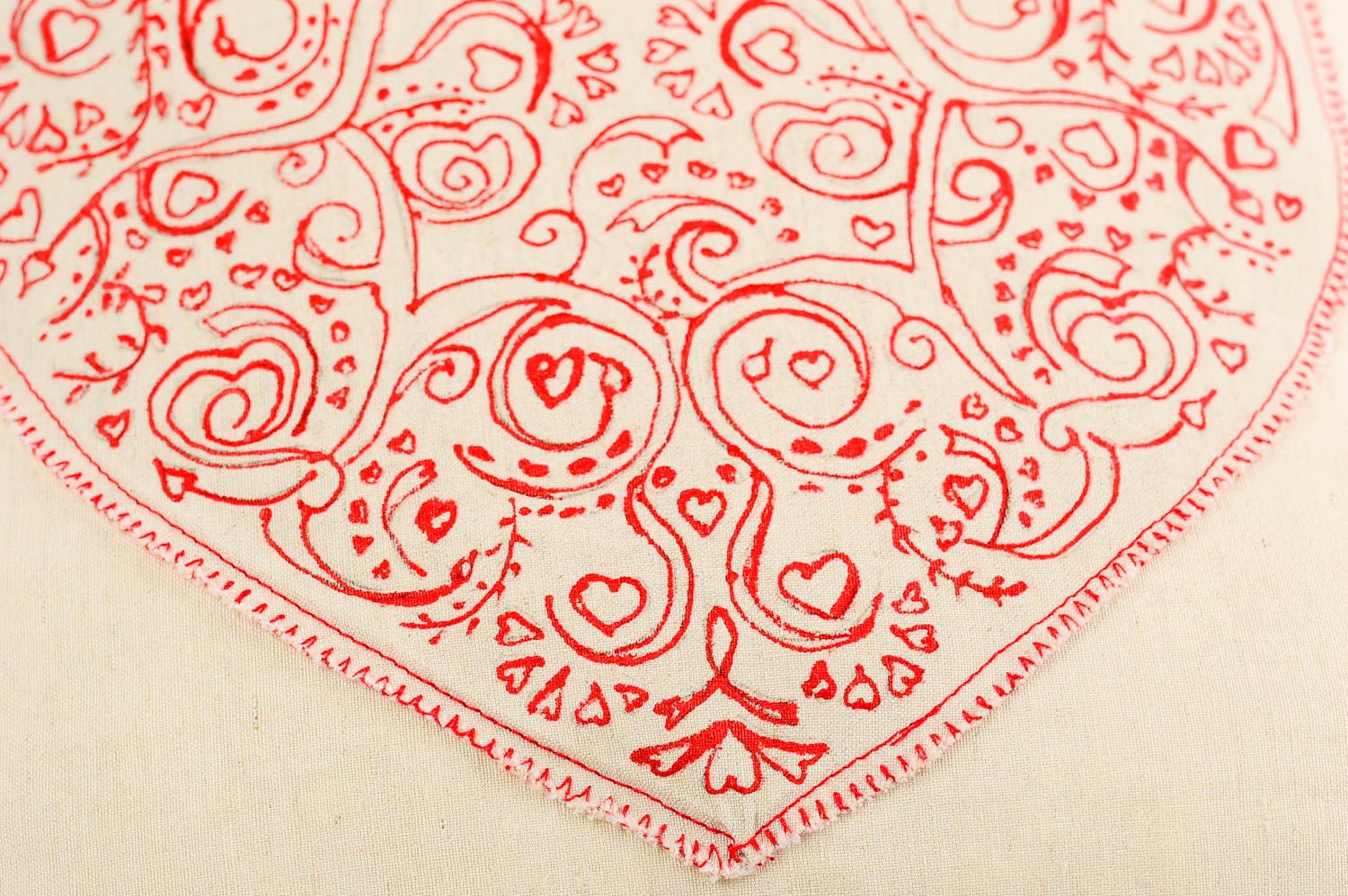 Almohada decorativa artesanal decoración de interior regalo original Corazón foto 3