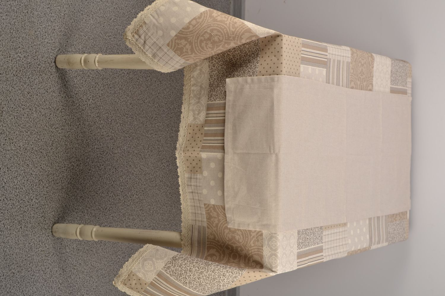 Mantel de mesa rectangular de algodón y poliamida foto 4