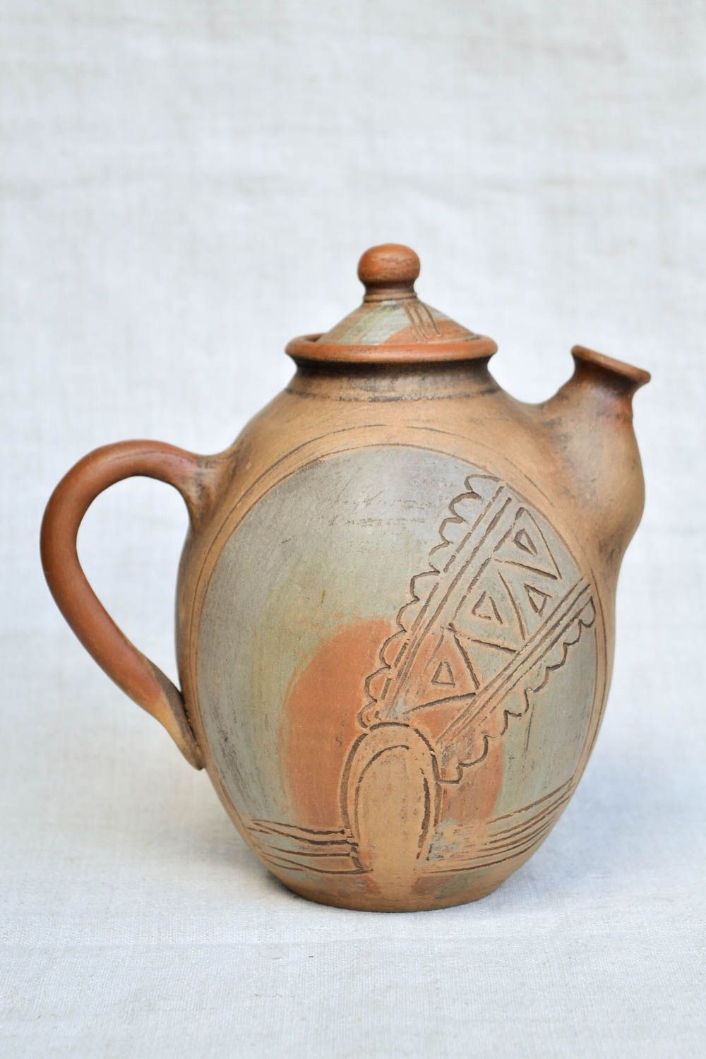 Stylish handmade teapot unusual ceramic ware beautiful designer home decor photo 4