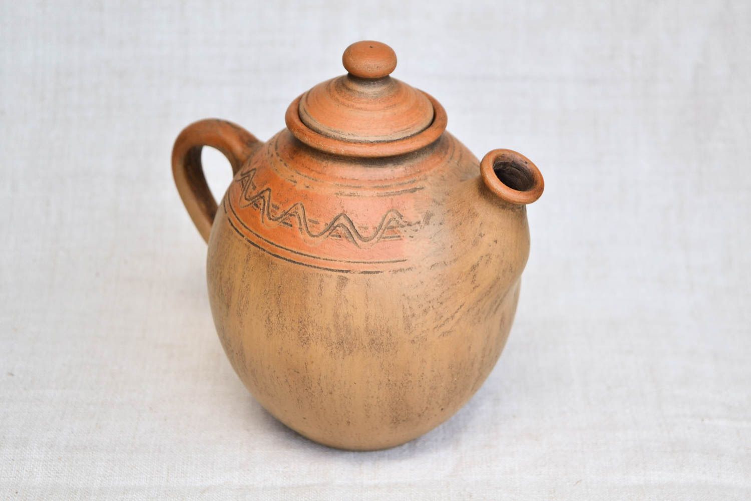 Clay handmade teapot lovely ceramic ware beautiful designer home decor photo 3