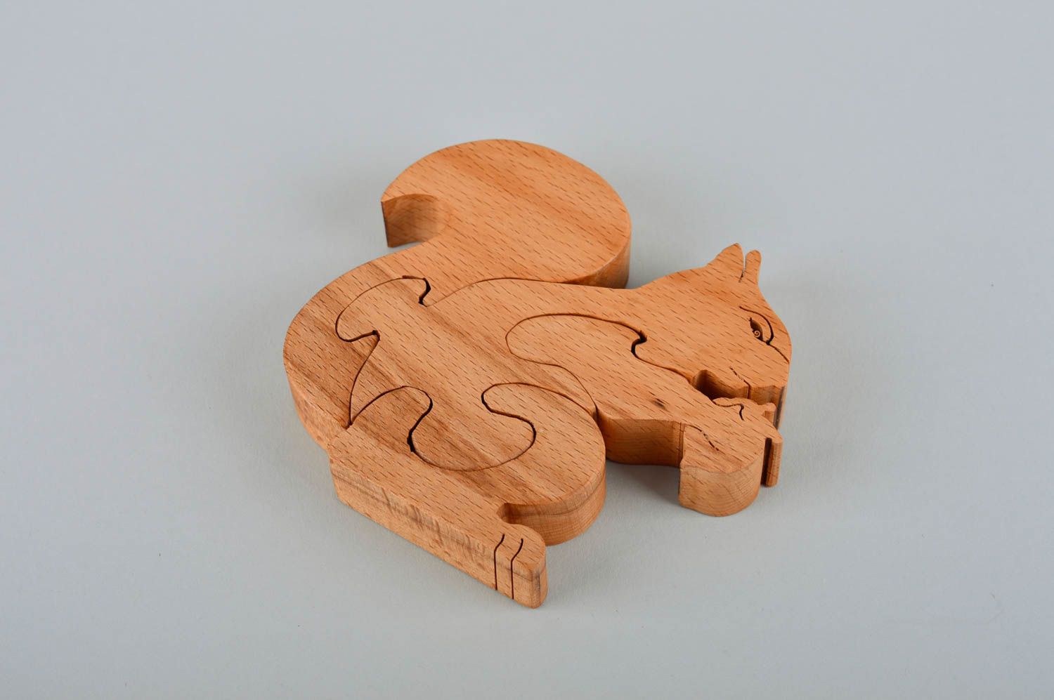Handmade Spielzeug Holz Geschenk für Kinder Spielzeug aus Holz Eichhörnchen foto 4