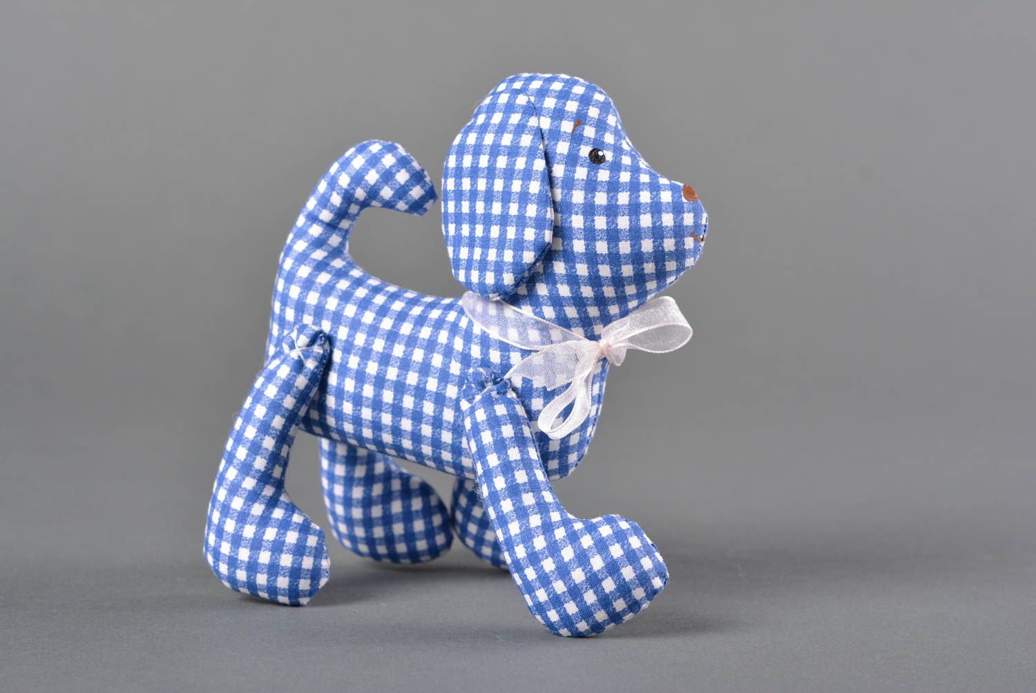 Игрушка собачка ручной работы детская игрушка расписанная акрилом мягкая игрушка фото 1
