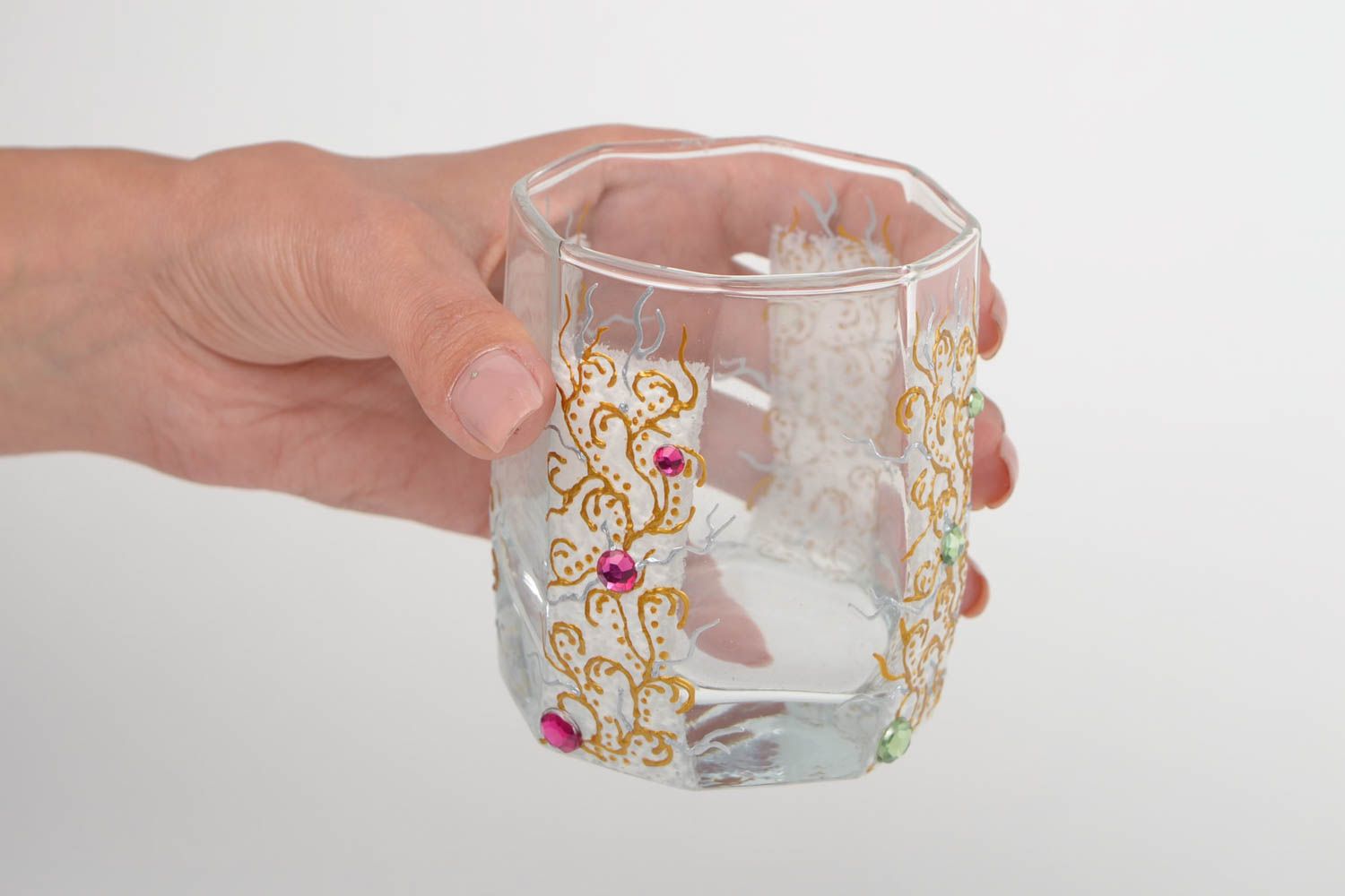 Vaso original hecho a mano de cristal utensilio de cocina regalo original foto 2