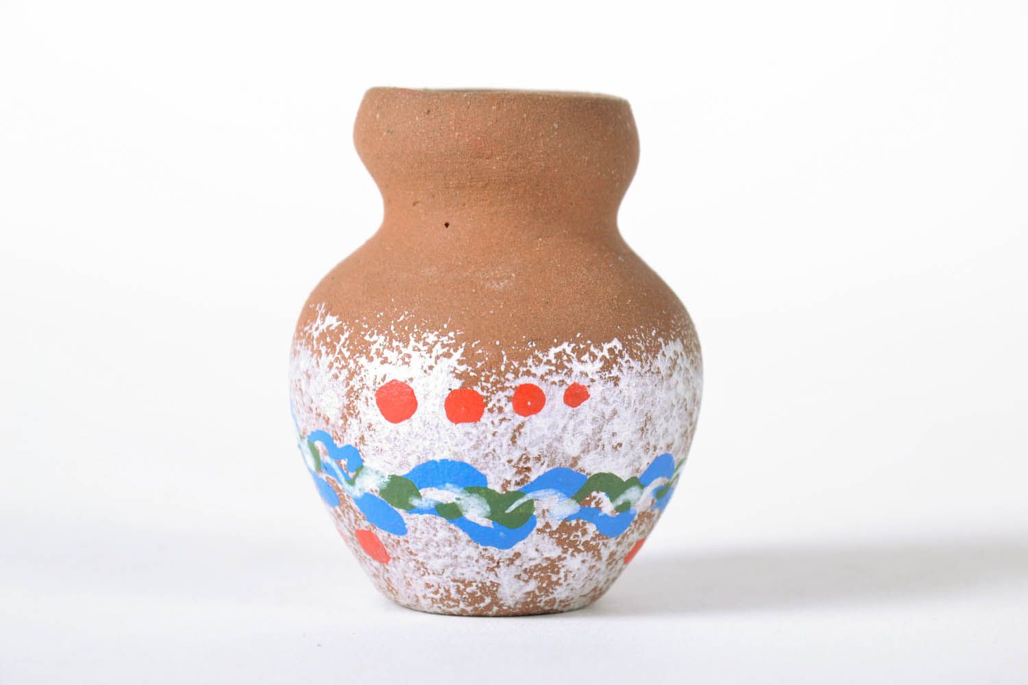 Vaso de cerâmica decorativo feito a mão foto 2