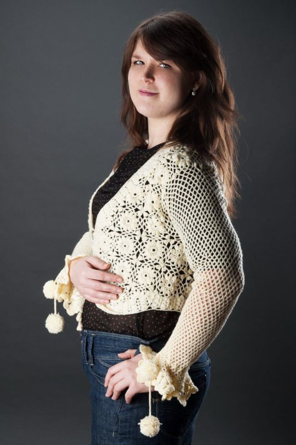 Boléro tricoté de laine photo 2
