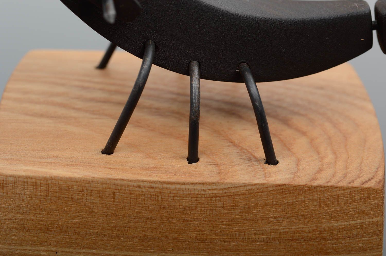 Handmade Skorpion Figur Holz Dekoration Designer Geschenk Deko für Tisch schwarz foto 4