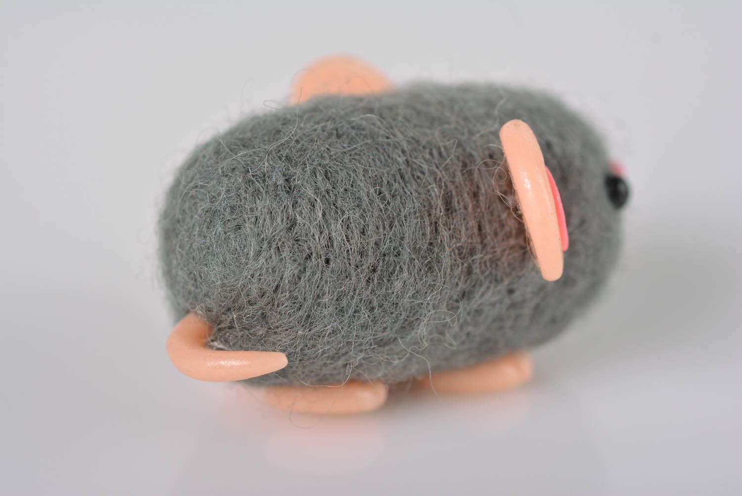 Handmade Kuscheltier Maus Geschenke für Kinder Haus Deko gefilzt aus Wolle foto 3
