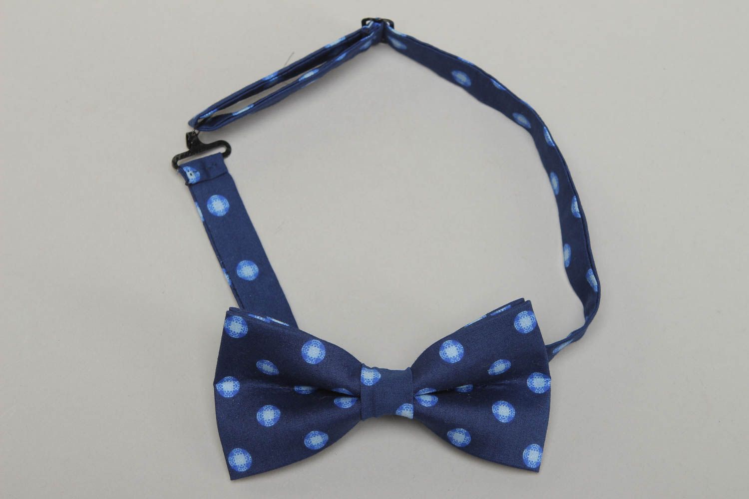 Beautiful blue bow tie for shirt photo 1