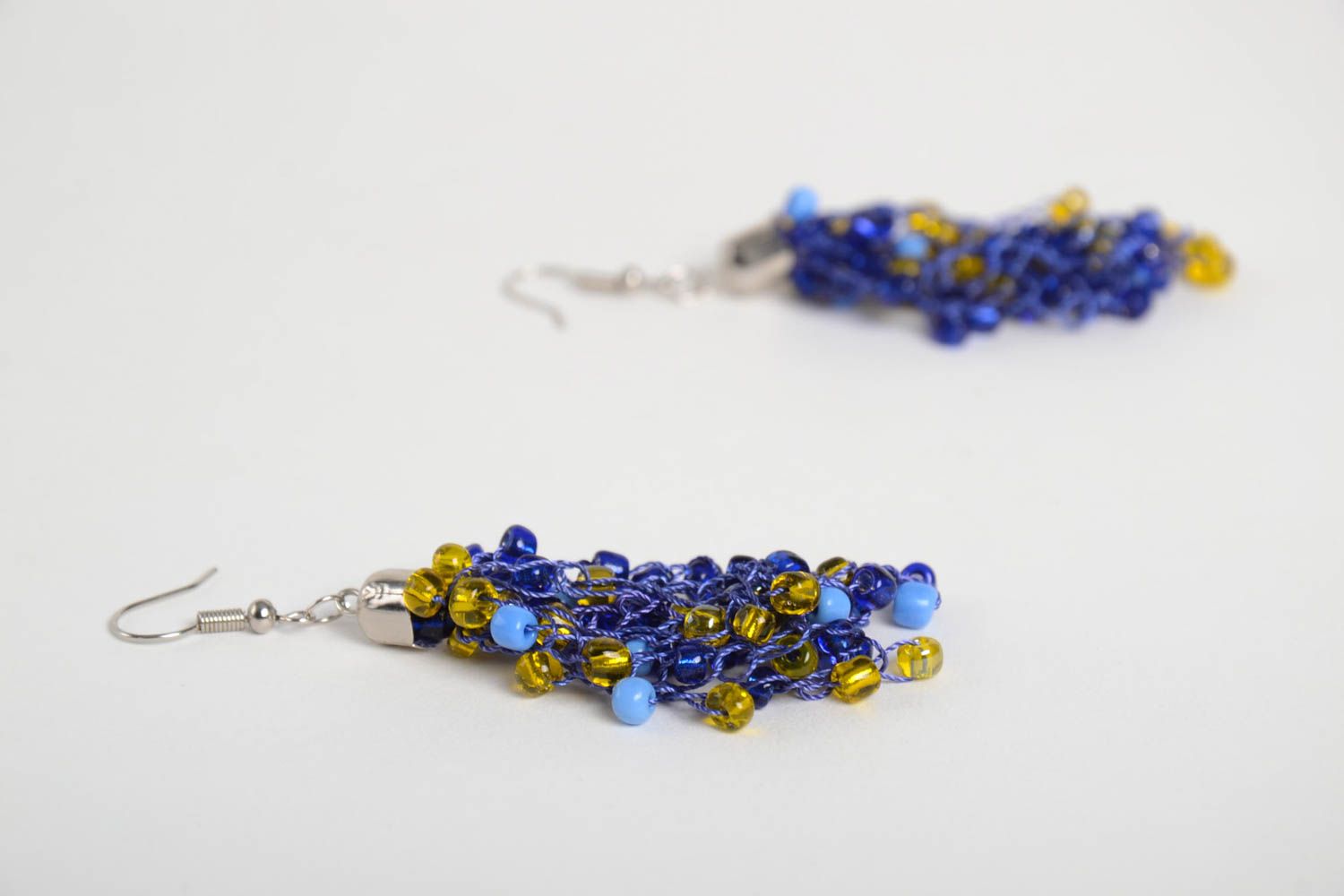 Unusual handmade beaded earrings long woven earrings fashion tips gift ideas photo 4