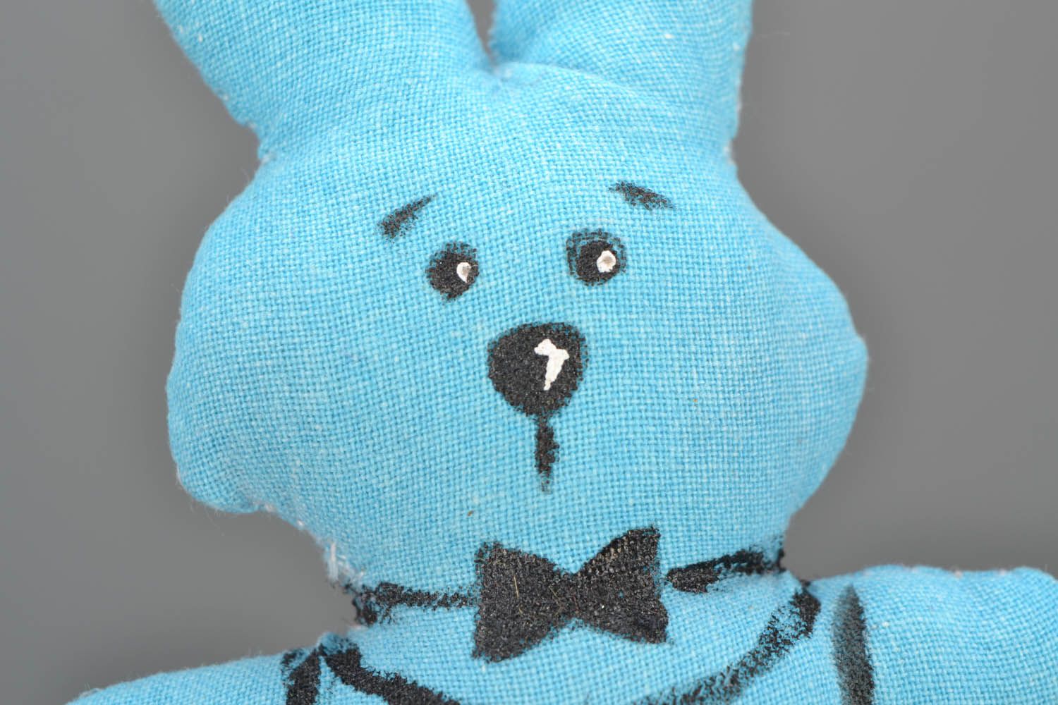 Small soft toy for sleeping Blue Bunny photo 5