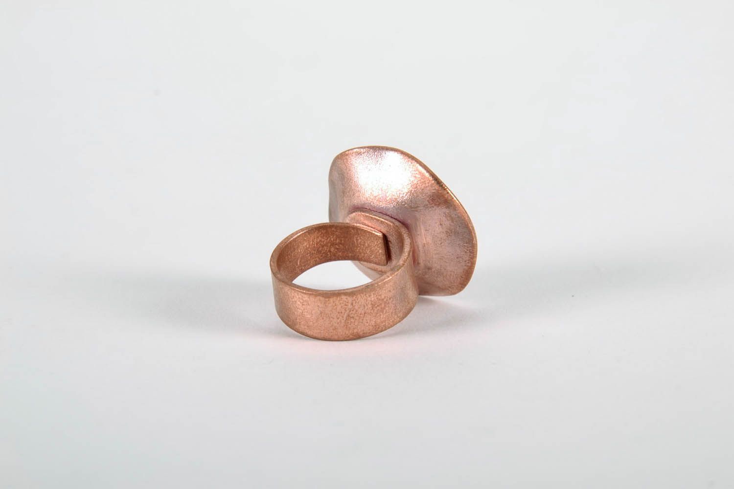 Copper ring with hot enameling photo 4