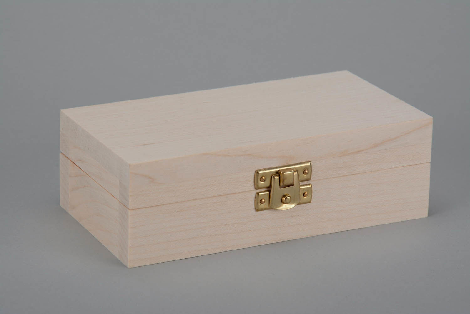 Rectangular wooden box blank photo 1