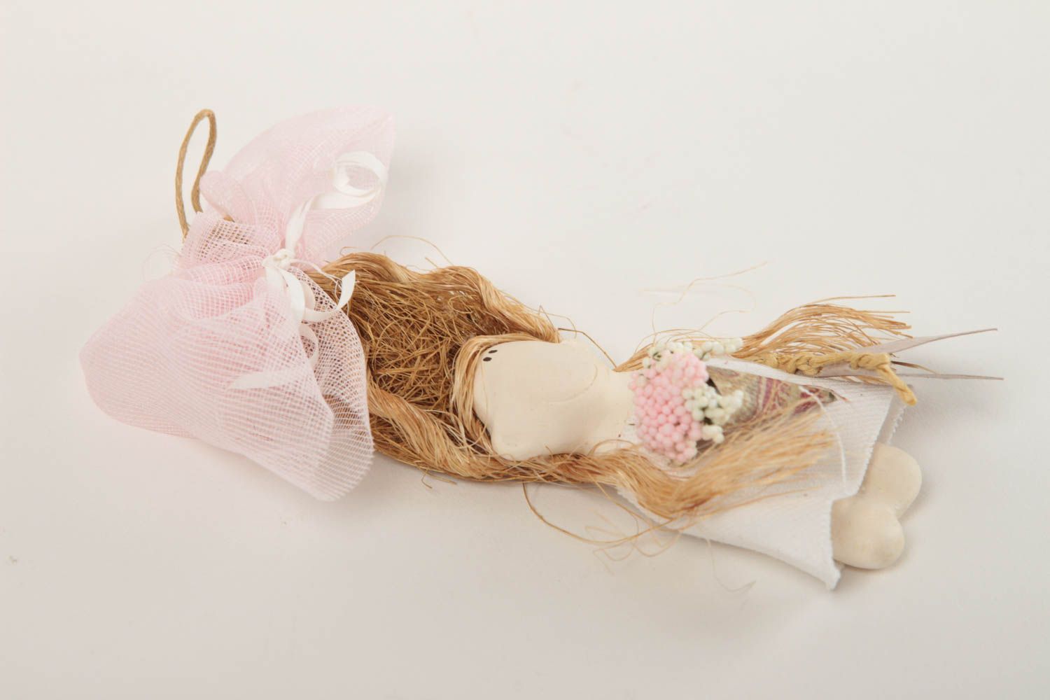 Handmade kleine Puppe Deko zum Aufhängen Designer Geschenk für Kinderzimmer foto 2