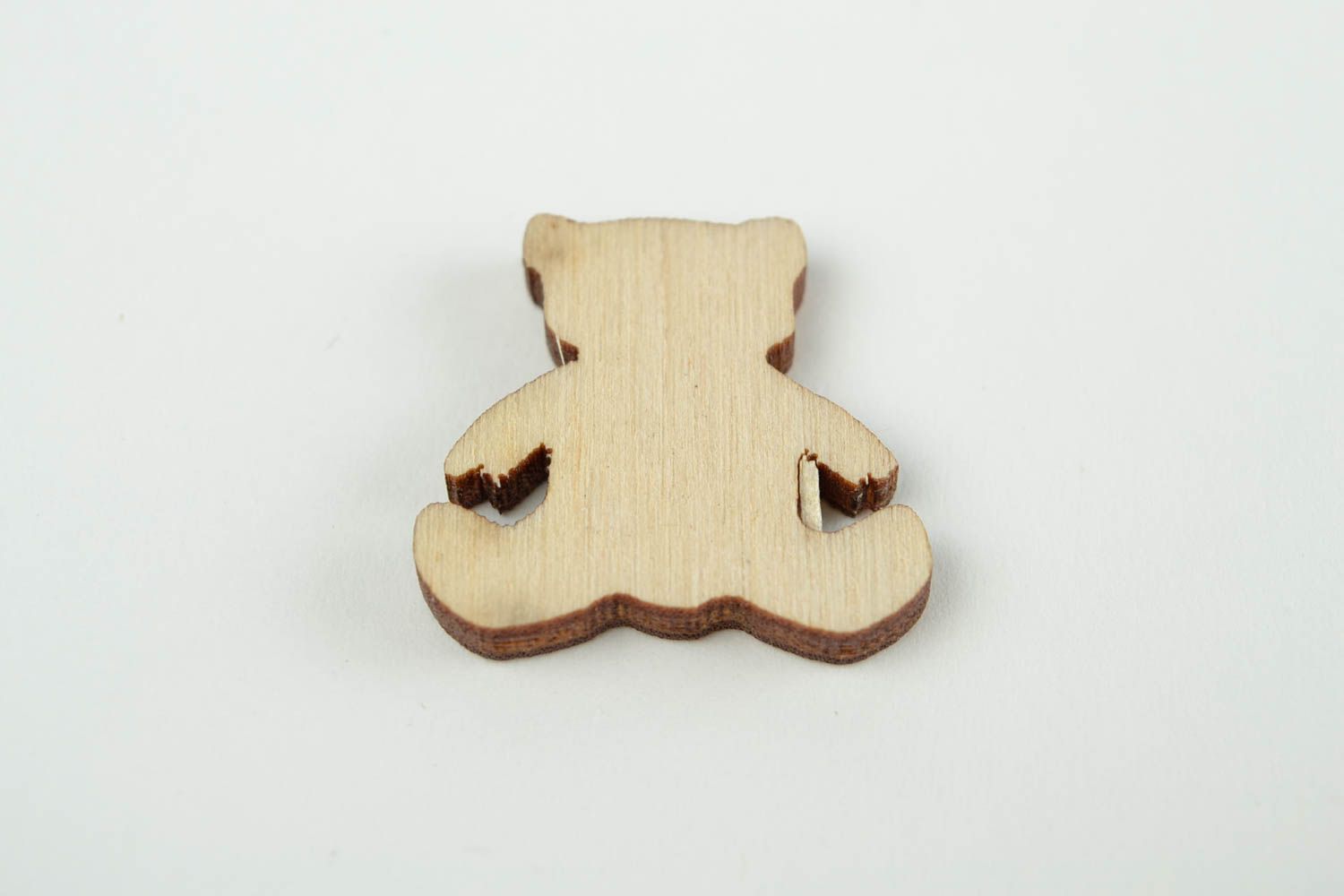 Handmade Figur zum Bemalen Holz Rohlinge Bär Miniatur Figur klein originell foto 5