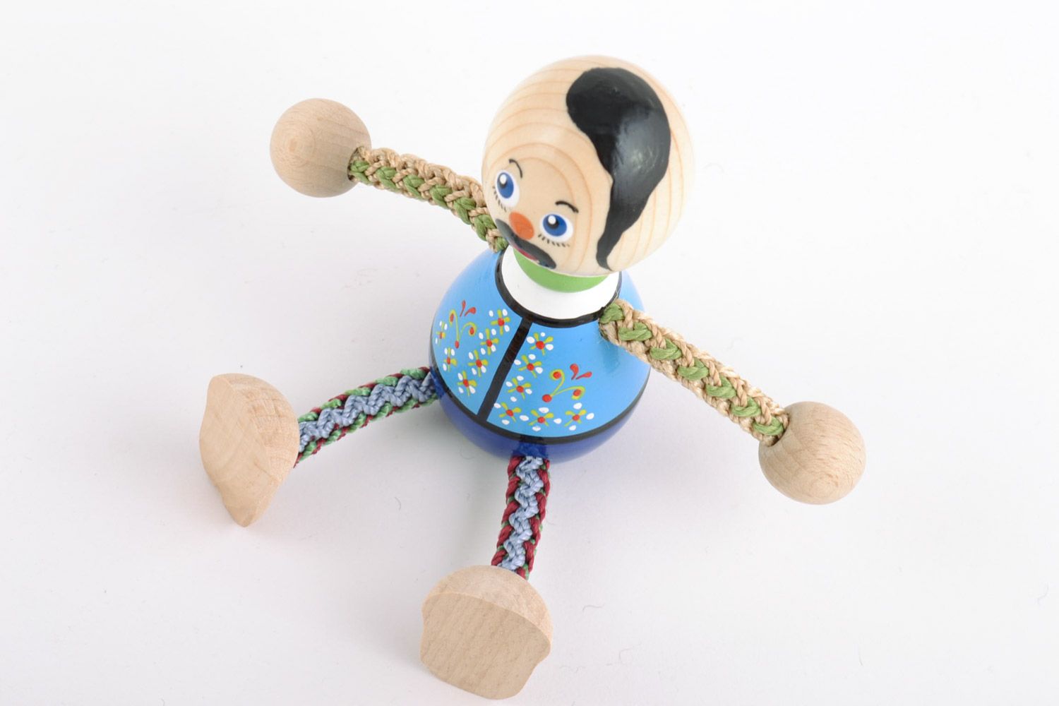 Оригинальная экологически чистая деревянная игрушка Казак хэнд мэйд фото 4