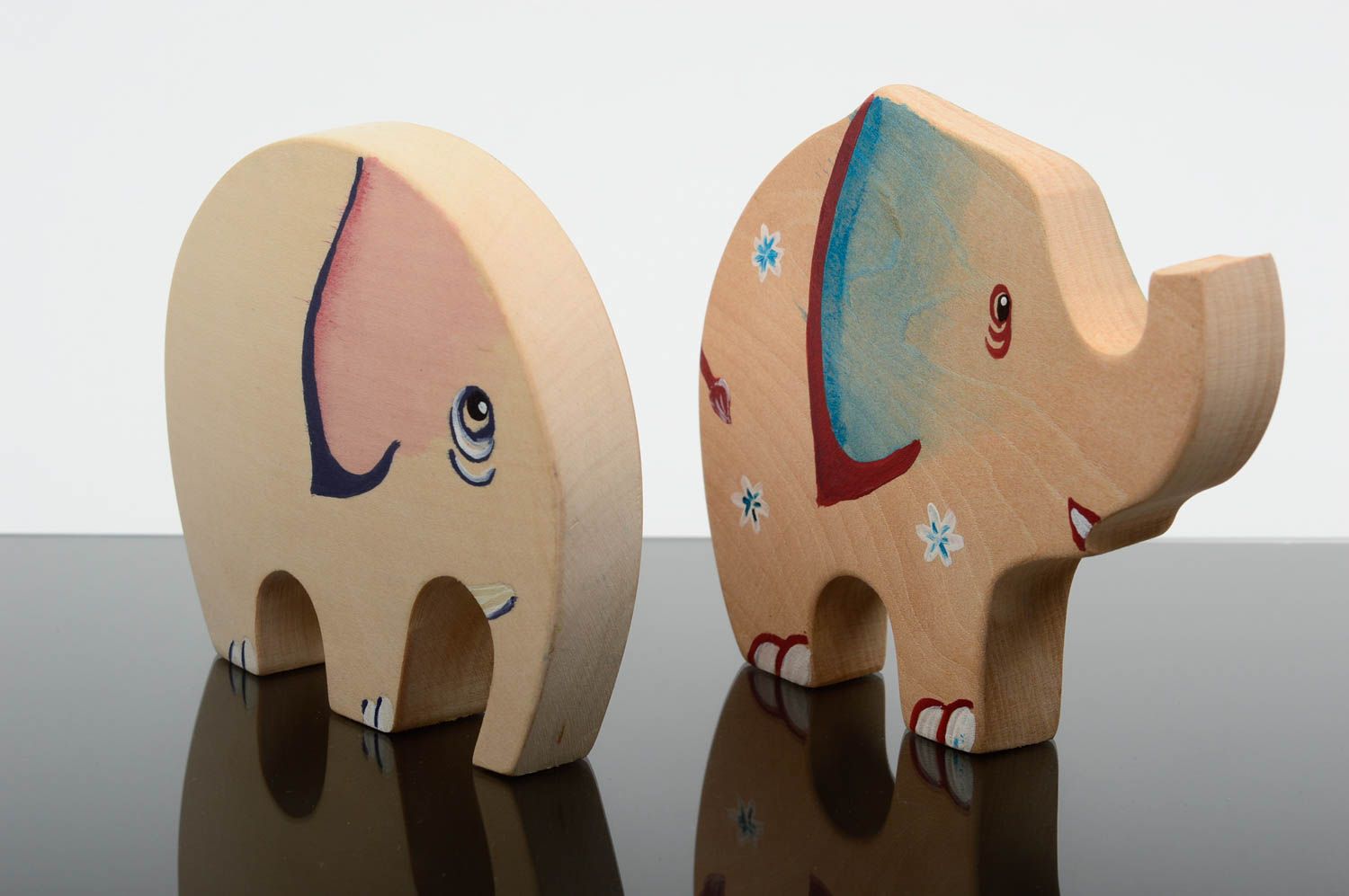 Handmade Spielsachen aus Holz Spielzeuge für Kinder Geschenke Holz Elefanten  foto 2