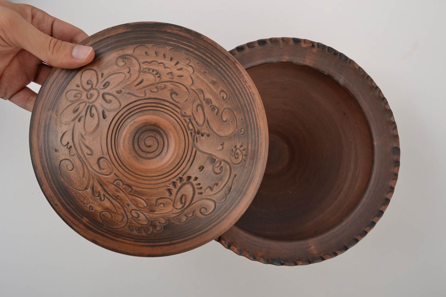 10 inches wide 6 inches tall ceramic decorative kitchenware pot 3 lb photo 2