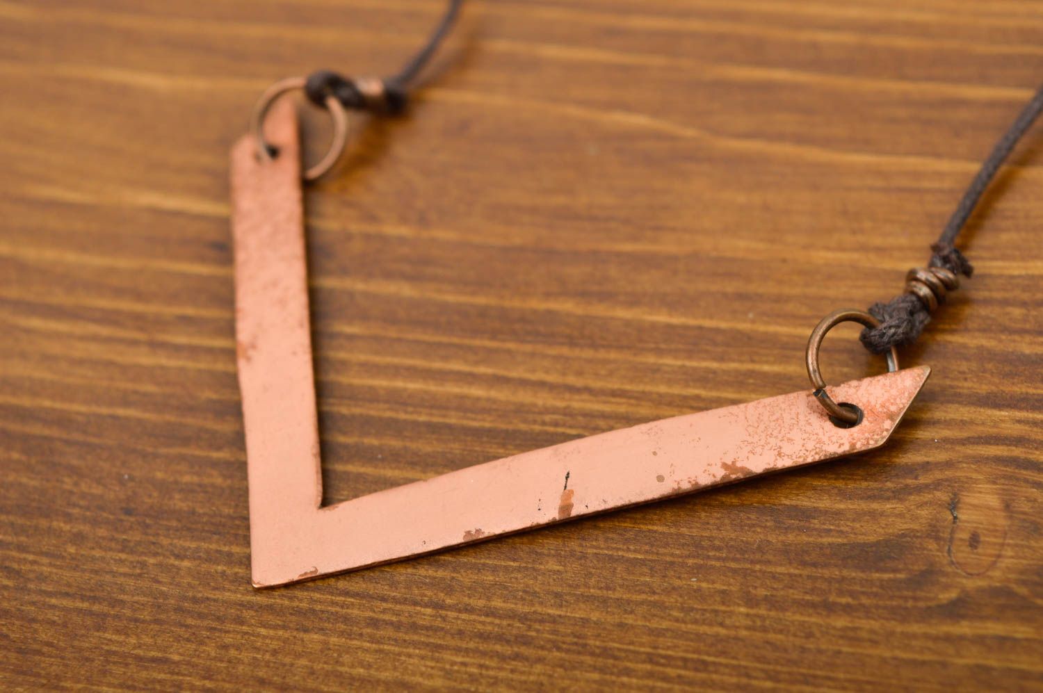 Handmade designer copper pendant unusual pendant on chain gift for her photo 2
