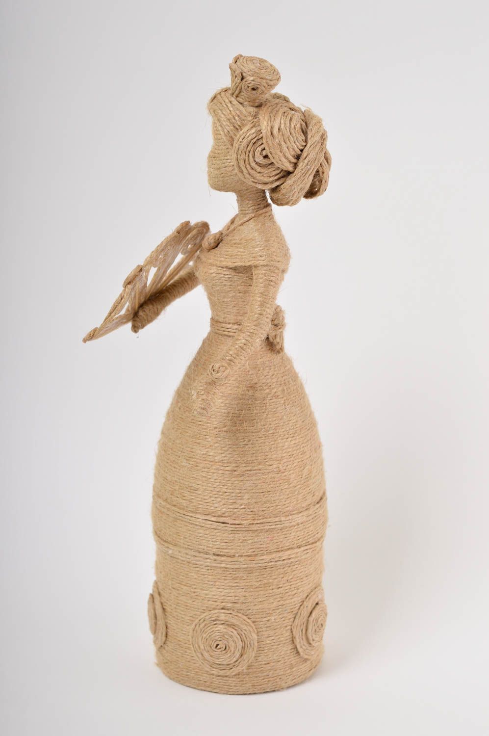 Кукла ручной работы декор для дома кукла из шпагата статуэтка фигурка Барыня фото 5