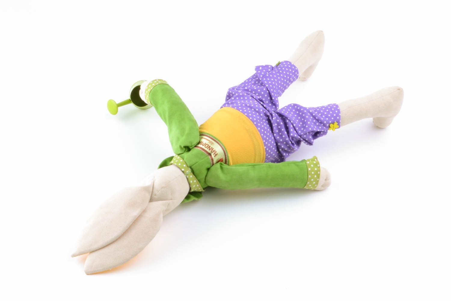 Handmade interior toy Rabbit Gardener photo 4