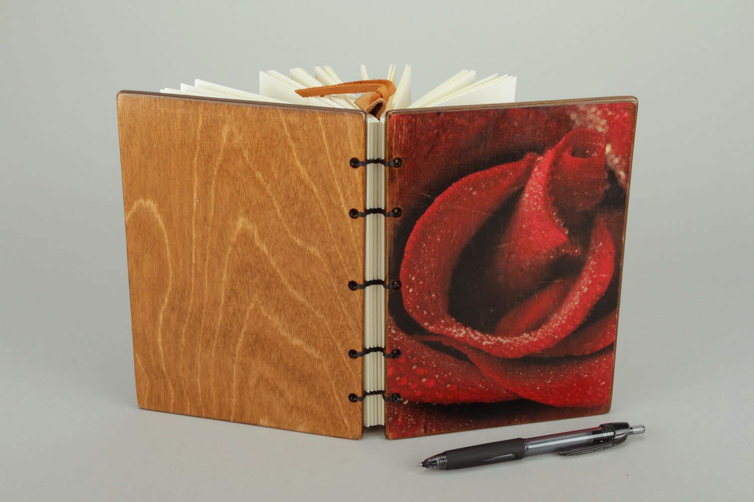Cuaderno de cuero Rosa foto 2