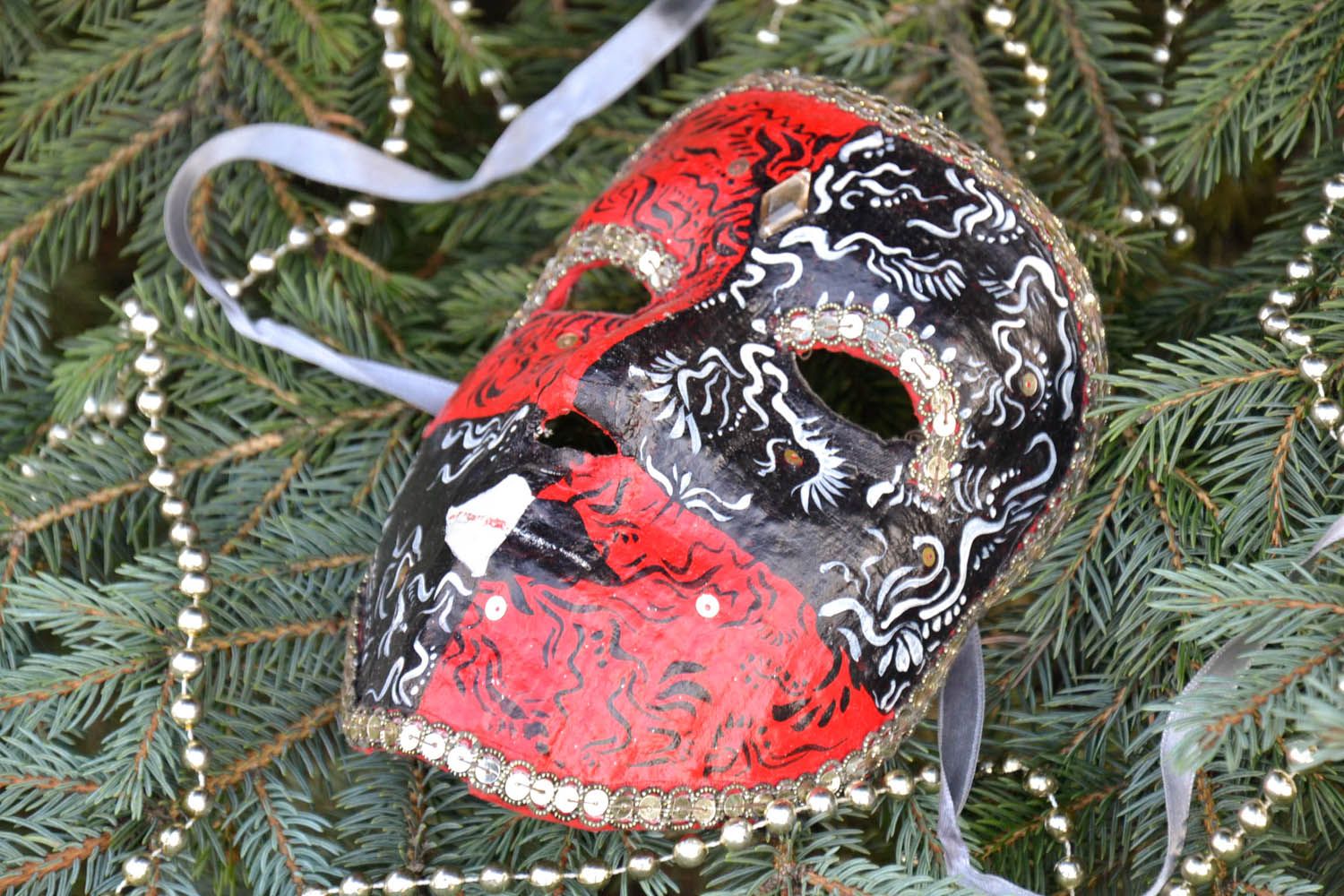 Karneval Maske aus Gips foto 1