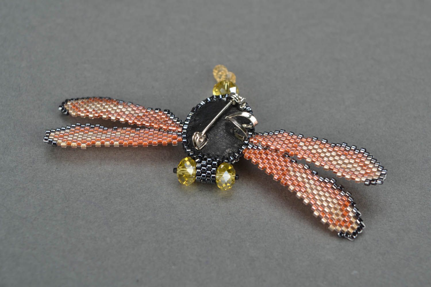 Beaded Brooch in the form of a dragonfly photo 4