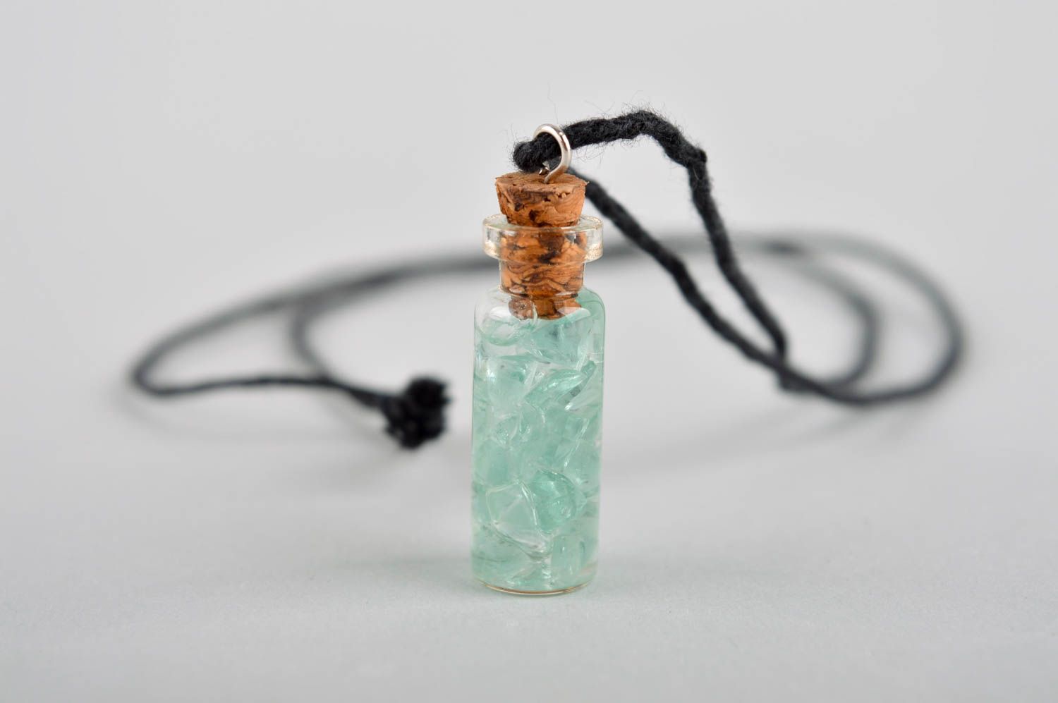 Handmade glass vial pendant necklace fashion accessories long necklaces photo 4