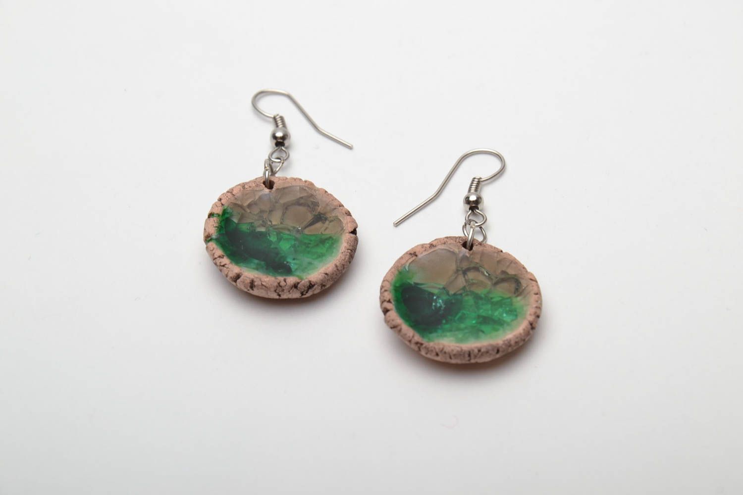 Ceramic earrings with fusing insert photo 2