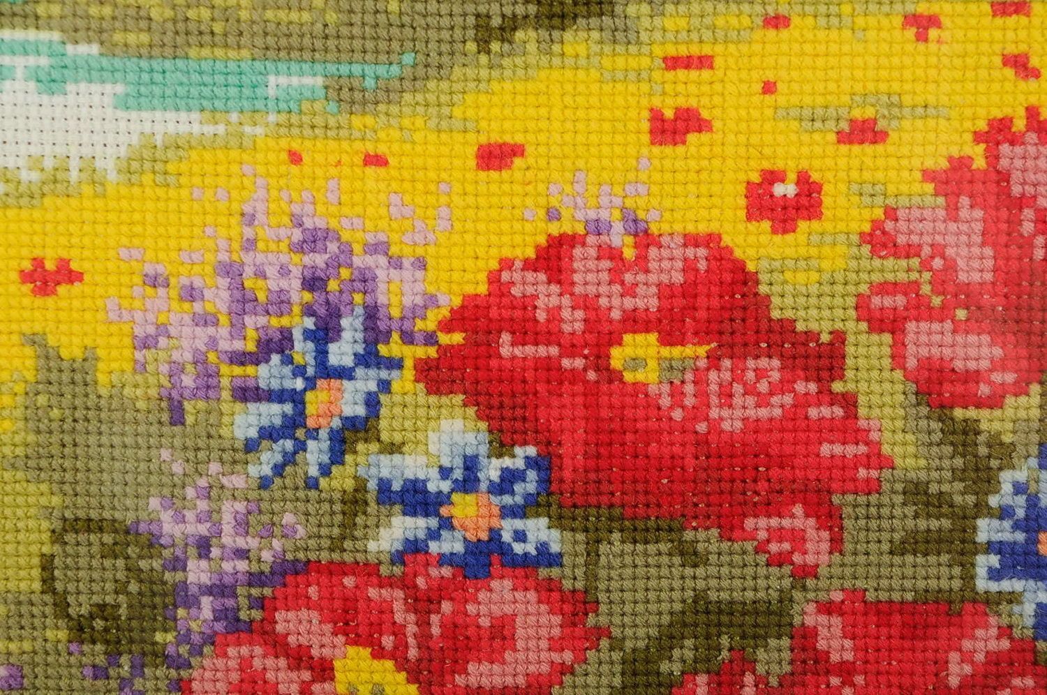 Embroidered painting Poppies photo 2