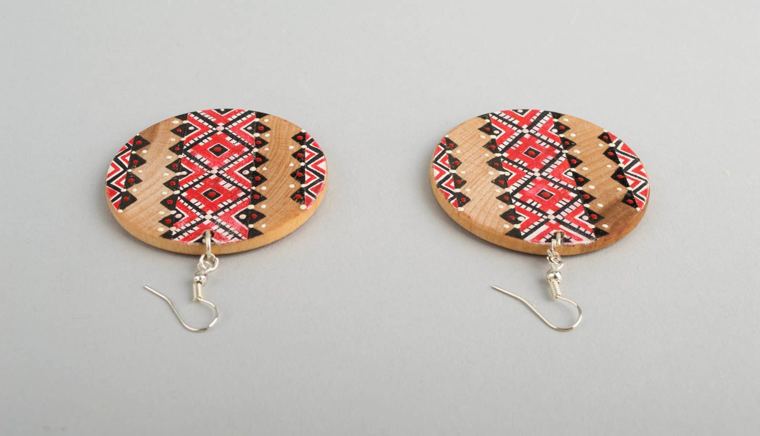 Stylish earrings handmade jewelry wooden jewelry designer accessories gift ideas photo 4
