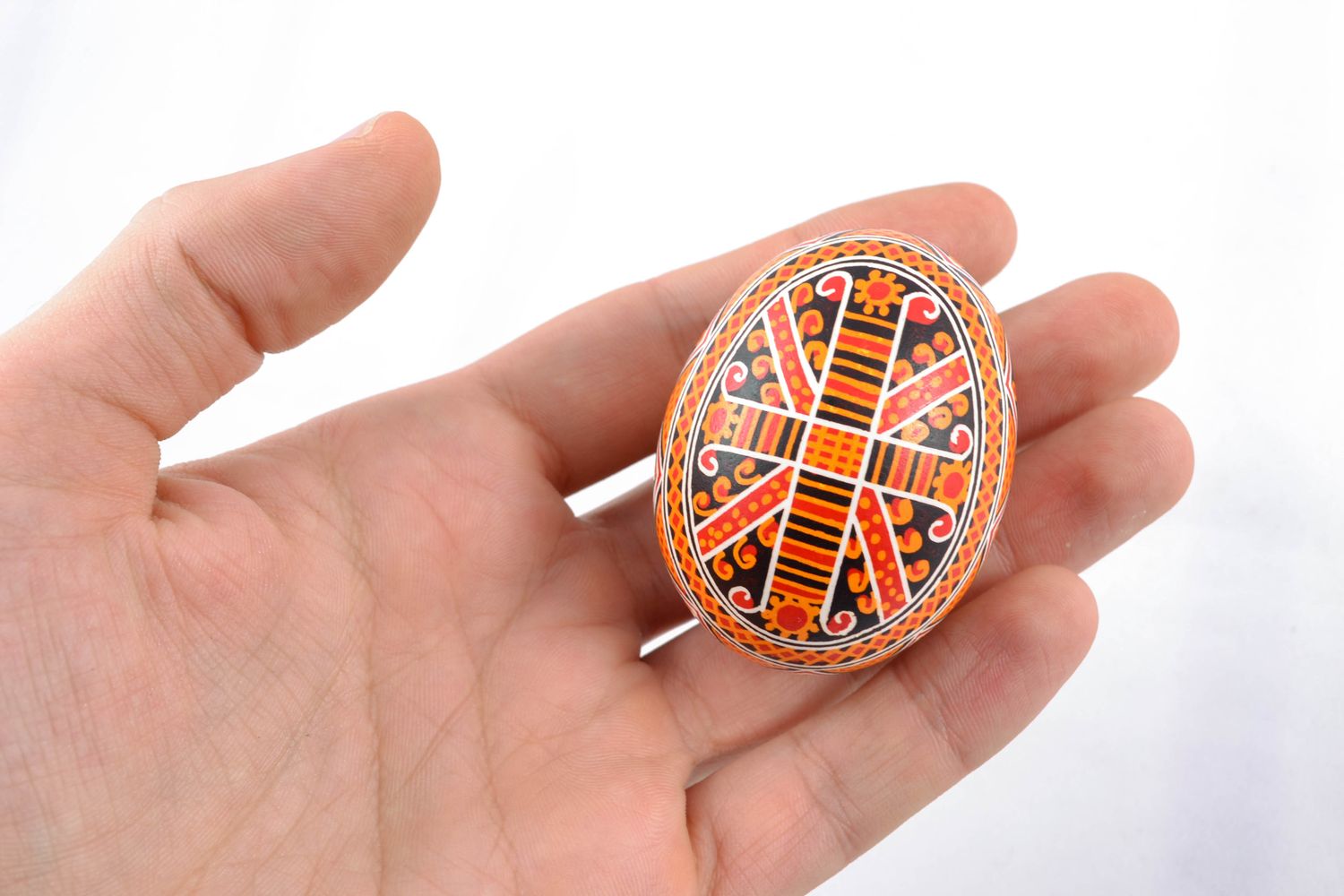 Handmade Easter egg in ethnic style photo 2