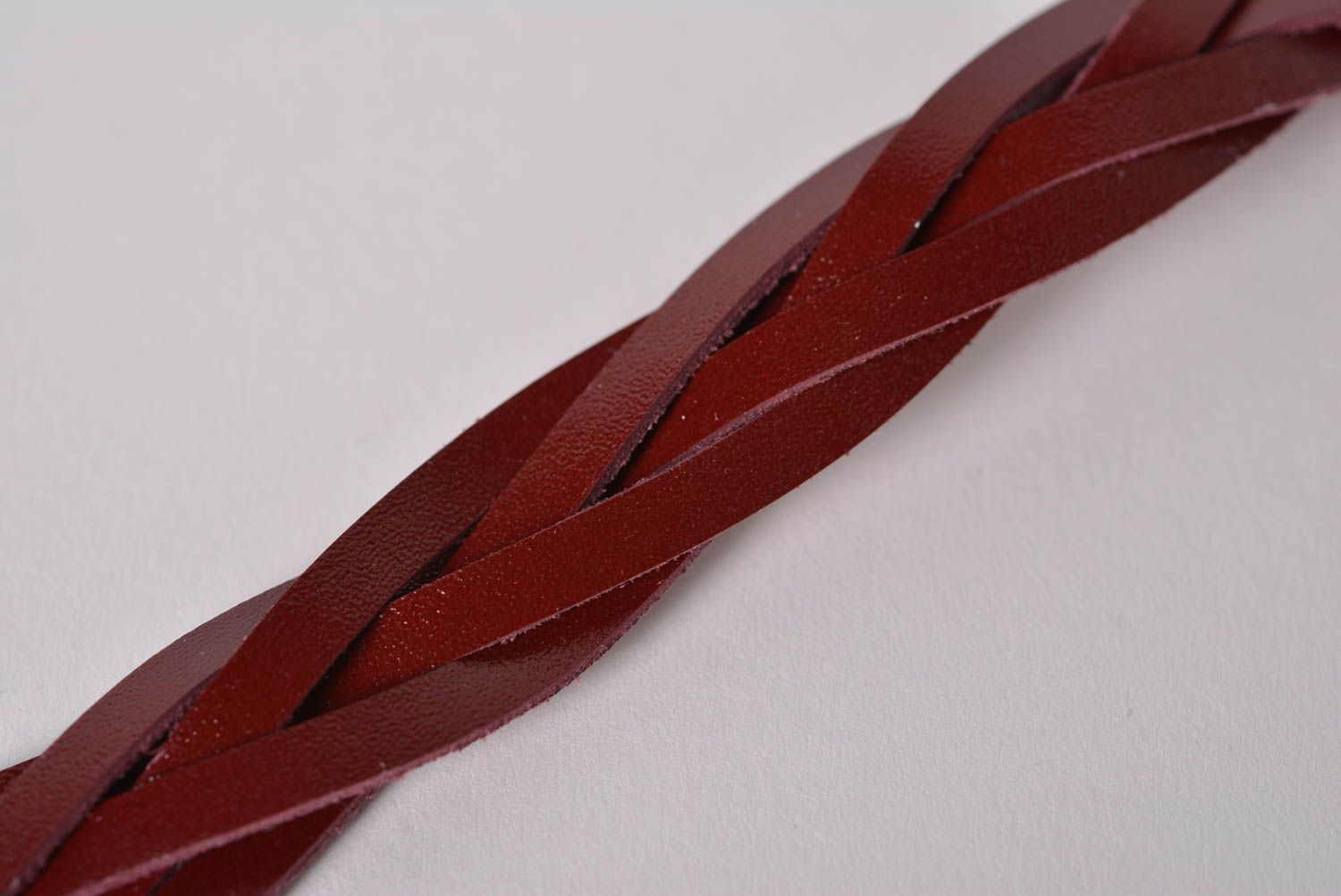 Stylish handmade leather bracelet wrist bracelet leather goods handmade gifts photo 5