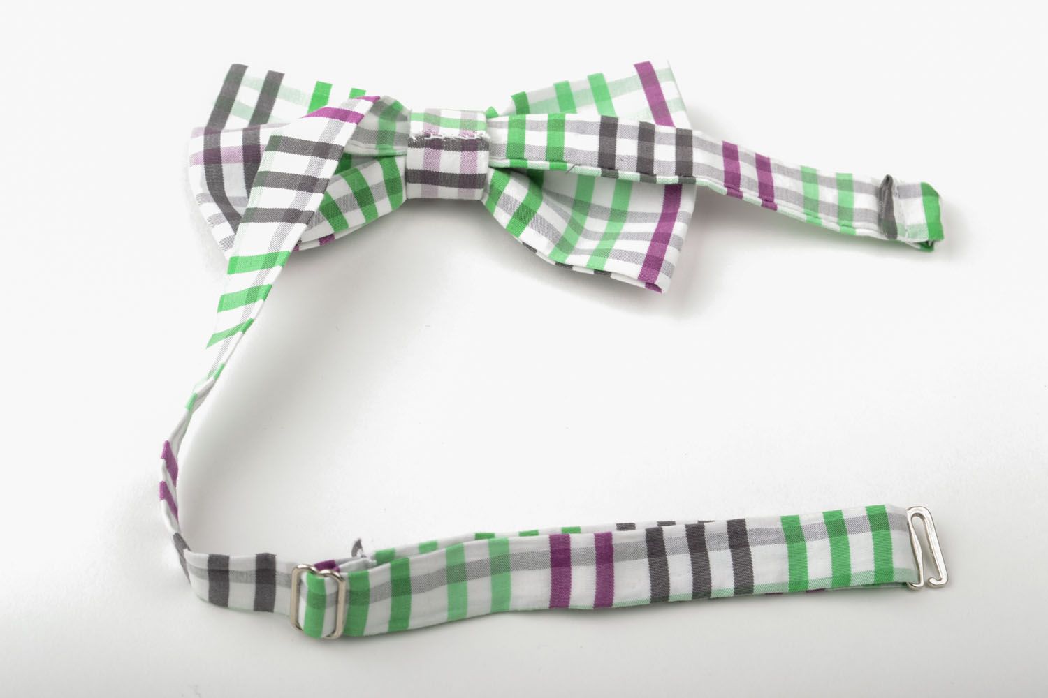 Natural fabric bow tie photo 5